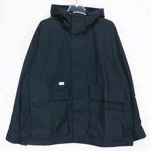 WTAPS ダブルタップス 23AW PLATEAU/LS/CTPL.RIPSTOP 232WVDT-SHM02 フーデッド シャツ リップストップ ブラック Maz