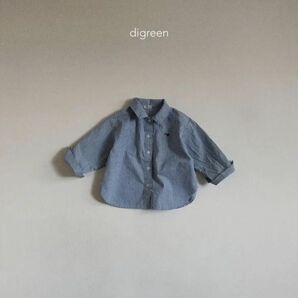 新品未使用　韓国子供服　digreen shirt blue