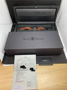 Bell&Ross/ベル＆ロス BR03-92 セラミック製 ゴールデンヘリテージ 稼動品 自動巻きメンズ腕時計 マッドブラック 箱/保証書付