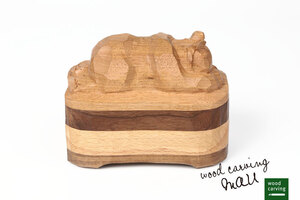  actual article or goods limit tree carving author rock interval . work .. bear. case walnut * walnut oil finish 