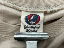 GRATEFUL DEAD グレイトフルデッド デッドベア 刺繍 長袖Ｔシャツ ロンT スウェット トレーナーバンド サイズM ベージュ系_画像3