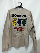 GRATEFUL DEAD グレイトフルデッド デッドベア 刺繍 長袖Ｔシャツ ロンT スウェット トレーナーバンド サイズM ベージュ系_画像2