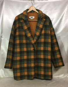 MM6 Maison Margiela M M Schic s18AW Италия производства в клетку 1B шерсть tailored jacket блейзер S52BN0033 размер :42