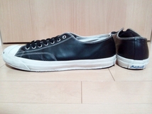 CONVERSE コンバース LEA JACK PURCELL レザージャックパーセル 黒 白 ブラック ホワイトステッチ ローカットスニーカー 30cm ビッグサイズ_画像5