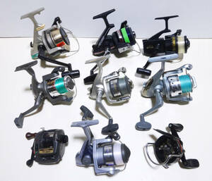 【リール8個＋ジャンク1個】shimano Daiwa RYOBI等のスピンニングリール　エアロリール　両軸リール　遠投リール