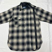 黒×白! オンブレ 極美品 70s Pendleton ペンドルトン ウール シャツ シャドーチェック スペシャル mint ビンテージ/ 50s 60s vintage レア_画像4