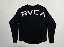 RVCA メンズ S レイヤード ポケット付き ロンT 長袖 Tシャツ ポケT ロゴ プリント / ルーカ ストリート_画像2