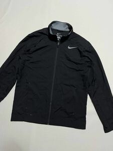 ★美品 NIKE DRI-FIT メンズ M スウォッシュ ロゴ 黒 ブラック ジャージ トラックジャケット / ナイキ スポーツ トレーニング