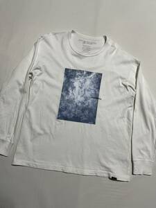 johnbull メンズ M アート プリント コットン 長袖Tシャツ ロンT 白 ホワイト / ジョンブル 岡山 倉敷 児島