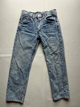 ★日本製 80s 90s Levi's W30 502XX 復刻 赤耳 BIGE ビッグE ジッパーフライ ブリーチ デニムパンツ ジーンズ / リーバイス ヴィンテージ _画像2