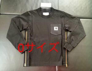 sacai公式オンライン購入 2024モデル sacai×Carhartt WIP L/S T-Shirt ブラック 0サイズ