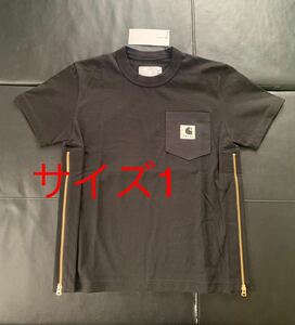 sacai公式オンライン購入品 2024 sacai×Carhartt WIP T-Shirt 黒 サイズ1