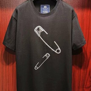 最高級※定価4万◆イタリア・ローマ発*ROBERT CAVANI/ロベルトカバーニ※セレブdesigner・Tシャツ/46/Mサイズ・黒の画像2