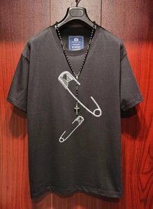 最高級※定価4万◆イタリア・ローマ発*ROBERT CAVANI/ロベルトカバーニ※セレブdesigner・Tシャツ/48/Lサイズ・黒