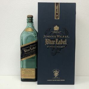 ジョニーウォーカー ブルーラベル 空瓶 空箱 セット JOHNNIE WALKER Blue Label スコッチ ウイスキー Scotch whisky 1000ml 43%の画像1