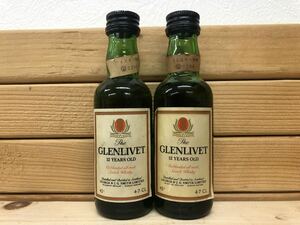 The GLENLIVET グレンリベット12年 特級 ミニボトル 2本セット GLENLIVET 12years スコッチ Scotch ウイスキー Whisky 47ml 43% 古酒