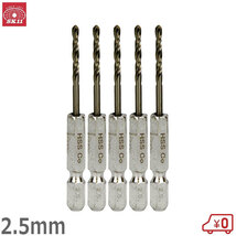 SK11 六角軸Coステンドリル 微短2.5mm 5本セット 鉄工ドリルビット 穴あけ コバルトドリル インパクト 電動 電気 ドライバー_画像1