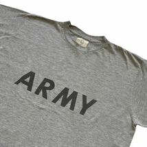 【US.ARMY】 アメリカ 陸軍 米軍 半袖Tシャツ Tee グレー/灰 メンズ XL相当 IPFU トレーニング リフレクター ミリタリー 古着 USED 正規_画像3