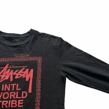 【Stussy】 ステューシー 長袖Tシャツ ロンT ロゴ プリント 黒/ブラック メンズ M コットン クルーネック Tee カットソー 古着 USED 正規_画像5