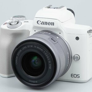【中古】Canon キヤノン EOS Kiss M2 ダブルズームレンズキット ホワイト 元箱付きの画像2
