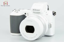 【中古】Nikon ニコン 1 V2 + 1 NIKKOR 10-30mm f/3.5-5.6 VR 新型 ホワイト シャッター回数僅少 元箱付き_画像2