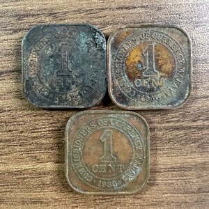 【イギリス領マラヤ古銭】1939年/1940年/1941年 1セント銅貨 ジョージ6世 古銭 3枚組 総量17.3g 収集家放出品 99