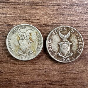 ◇◆フィリピン◆◇1944年 5センタボ 希少 2枚組 収集家放出品 99