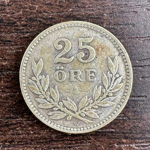 ◇◆スウェーデン王国◆◇1927年 25オーレ銀貨 希少 1枚組 収集家放出品 99