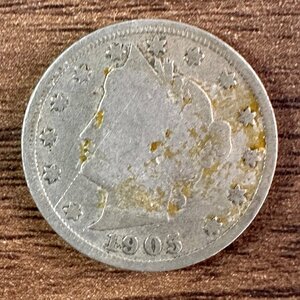 【アメリカ合衆国】1905年 5セント V硬貨 1枚組 総量4.6g 収集家放出品 99