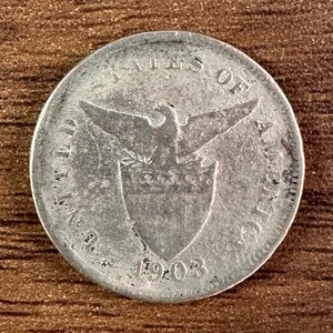 【アメリカ領フィリピン】1902年 10センタボ貨 1枚組 総量4.5g 収集家放出品 99