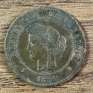 【フランス】1890年 5サンチーム銅貨 1枚組 総量4.9g 収集家放出品 99