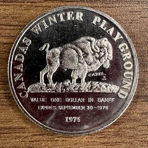 【カナダコイン】1976年 BANFF CANADA INDIA DAYS DOLLAR CANADAS WINTER PLAY GROUND 1枚組 収集家放出品 99