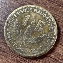 【フランス領トーゴ】1924年 1フラン 1枚組 総量4.8g 収集家放出品 99_画像3