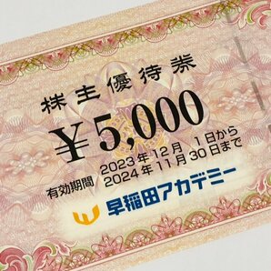 【77】 早稲田アカデミー 株主優待券 5,000円 × 4枚 20,000円分 有効期限 2024年11月30日の画像6