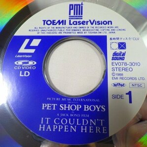 ■743：LD PET SHOP BOYS / ペット・ショップ・ボーイズ IT COULDN'T HAPPEN HERE 夢色の幻想 EV078-3010 レーザーディスク 盤美品■の画像2