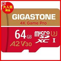 【先着順！残り１つ】 MB/S 95/35 10 Class U3 高速 UHS-I マイクロSDカード V30 A2 64GB Gopro Card SD Micro Gigastone_画像1