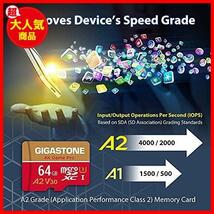 【先着順！残り１つ】 MB/S 95/35 10 Class U3 高速 UHS-I マイクロSDカード V30 A2 64GB Gopro Card SD Micro Gigastone_画像4