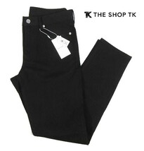 C月03719新品▼春 タケオキクチ 360度ストレッチ スキニーパンツ 【 M 】 ロングパンツ THE SHOP TK 特殊加工生地 ジャージ素材 伸縮性黒系_画像1