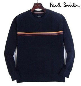 C月03307新品▼春 ポールスミス マルチストライプ クルーネックシャツ 【 M 】 トレーナー スウェット Paul Smith 紺系