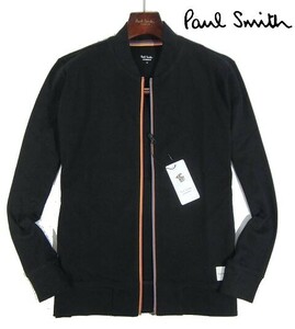 D月04002新品▼春 ポールスミス マルチストライプ ジップアップブルゾン 【 M 】 ジップアップ スウェット Paul Smith ストレッチ 黒系