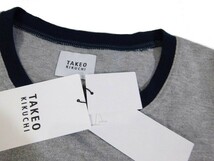 C水03369新品▼春物 タケオキクチ TAKEO KIKUCHI 長袖カットソー 【 L 】 クルーネック 長袖Tシャツ ロンT マイルウエア グレー系×紺系_画像5