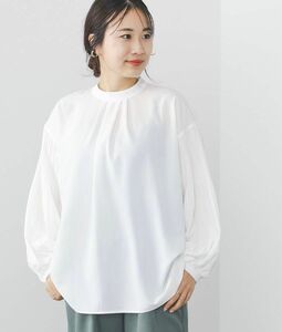 BEAMS HEART 袖ケシプリーツ ブラウス　白　新品