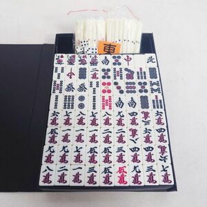 麻雀牌 麻雀マット付き テーブルゲーム マージャンパイ【中古】