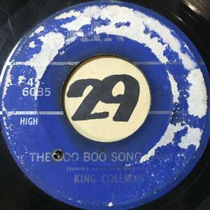 試聴 67年ジェームズ・ブラウン presents KING COLEMAN THE BOO BOO SONG PT1 PT2 両面VG クラブ・ソウル/ミックステープ定番