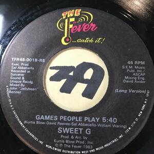 試聴 新品 カーティス・ブロウ制作 SWEET G GAMES PEOPLE PLAY 5:40 VERSION / 4:00 VERSION Isaac Hayes's Ike's Mood I使い 