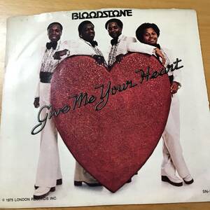 試聴 新品 甘茶スイート・ソウル’75全米R&B18位 BLOODSTONE GIVE ME YOUR HEART PROMO PRESS 