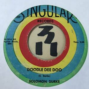 試聴 1959年ゴスペル/ロックンロール SOLOMON BURKE IT’S ALL RIGHT / DOODLE DEE DOO 両面EX