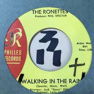 試聴 1964年全米23位 THE RONETTES WALKING IN THE RAIN 恋の雨音/ HOW DOES IT FEEL? 両面NM ジャック・ニッチェ編曲 
