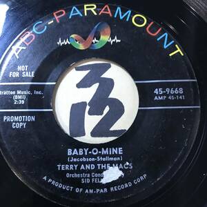 試聴 1956年ダイナー・ジャイヴ TERRY AND THE MACS BABY-O-MINE 両面VG++ SOUNDS EX 