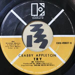 試聴 70年全米36位/ミレニアムのマイケル・フェネリー参加 CRABBY APPLETON TRY / GO BACK 両面EX